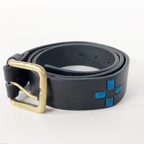 Nick Fouquet Turquoise Cross Leather Belt - Picture 3 of 5